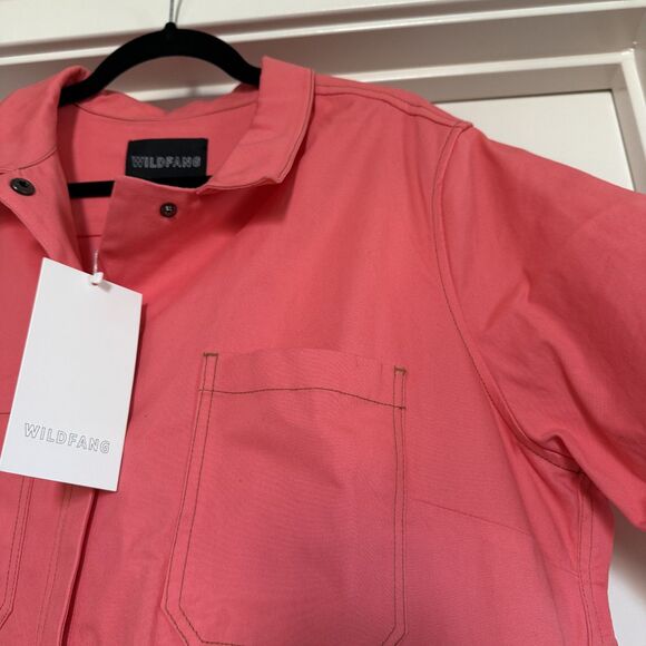 NWT! Wildfang The Essential Coverall Jumper Coral Pink 1X - Picture 5 of 16